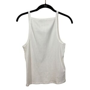 We The Free White Ribbed Tank Top Medium, effortless, soft utility, bohemian